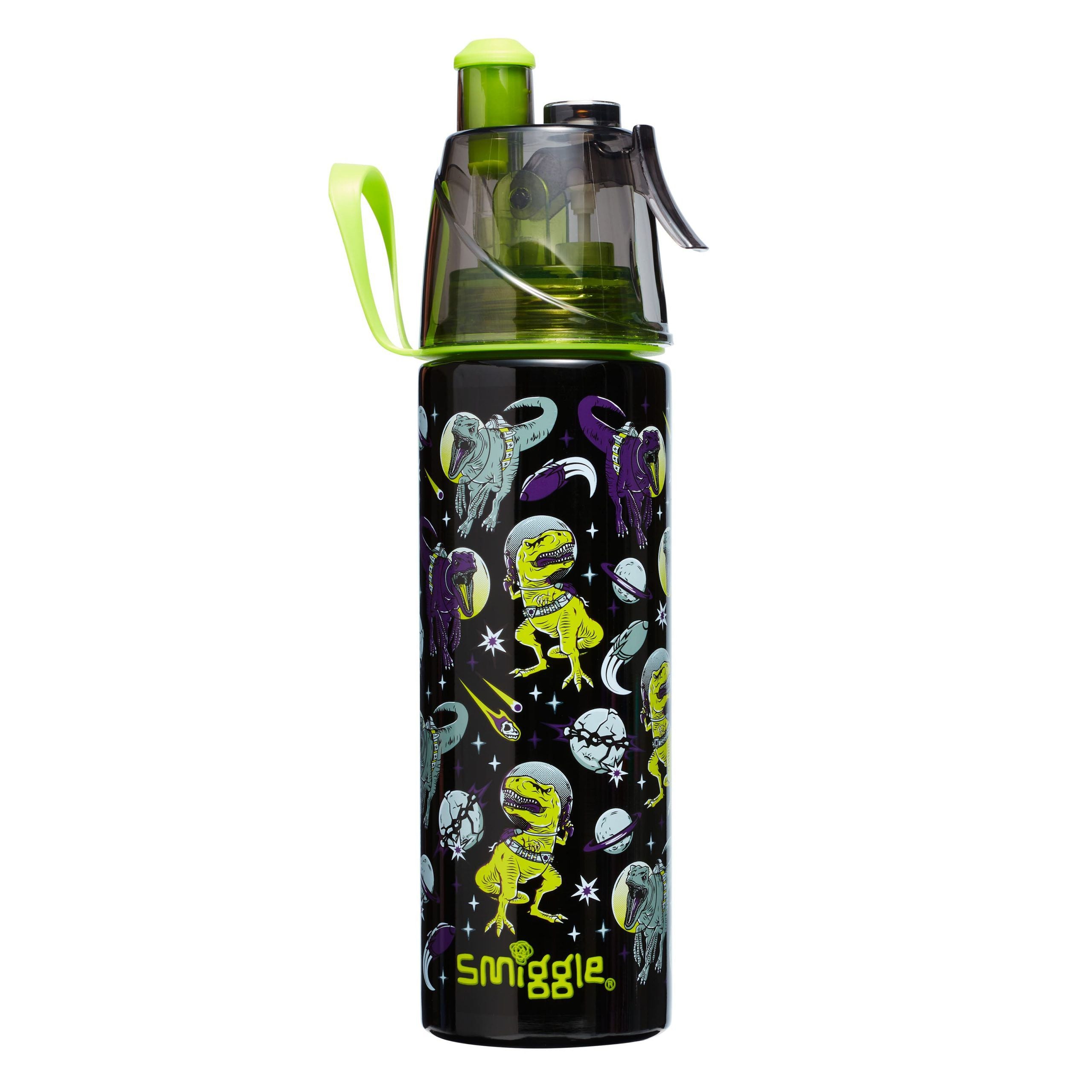 Smiggle - Ritz SpritzSu Püskürtmeli 500ML Paslanmaz Çelik Matara-Dinossi