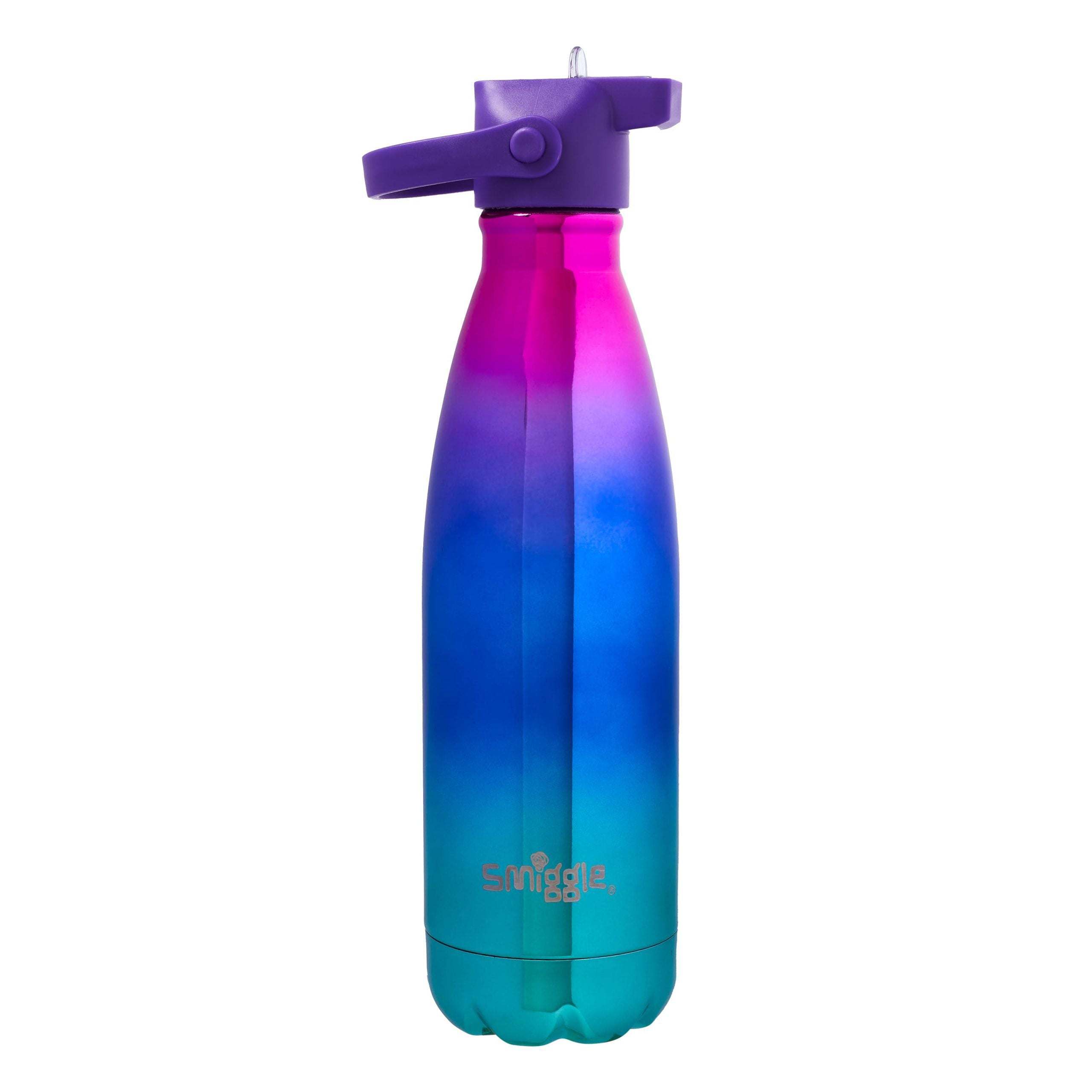 Smiggle - 500ML Paslanmaz Çelik Pipetli Matara-Dinossi