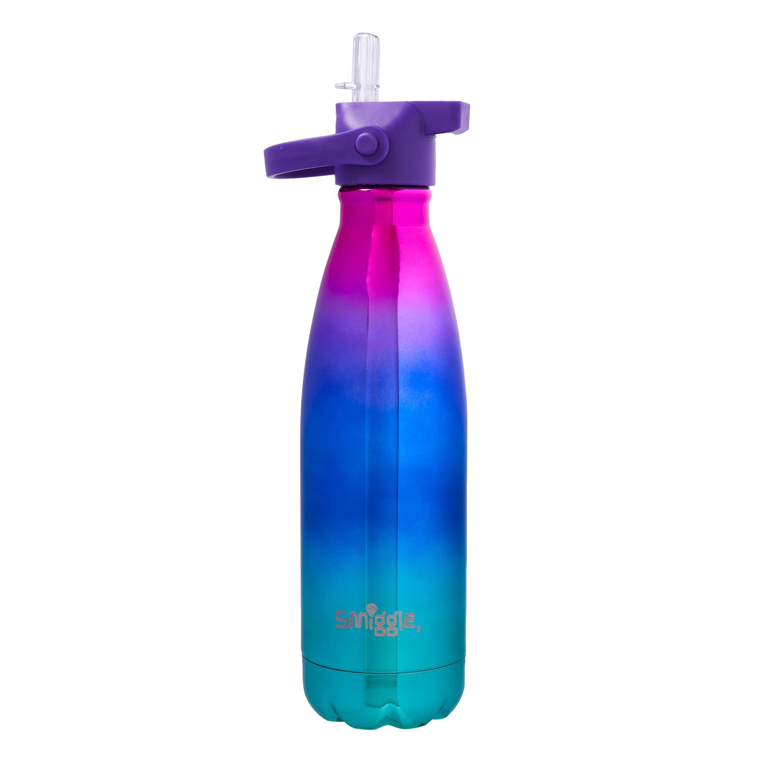 Smiggle - 500ML Paslanmaz Çelik Pipetli Matara-Dinossi