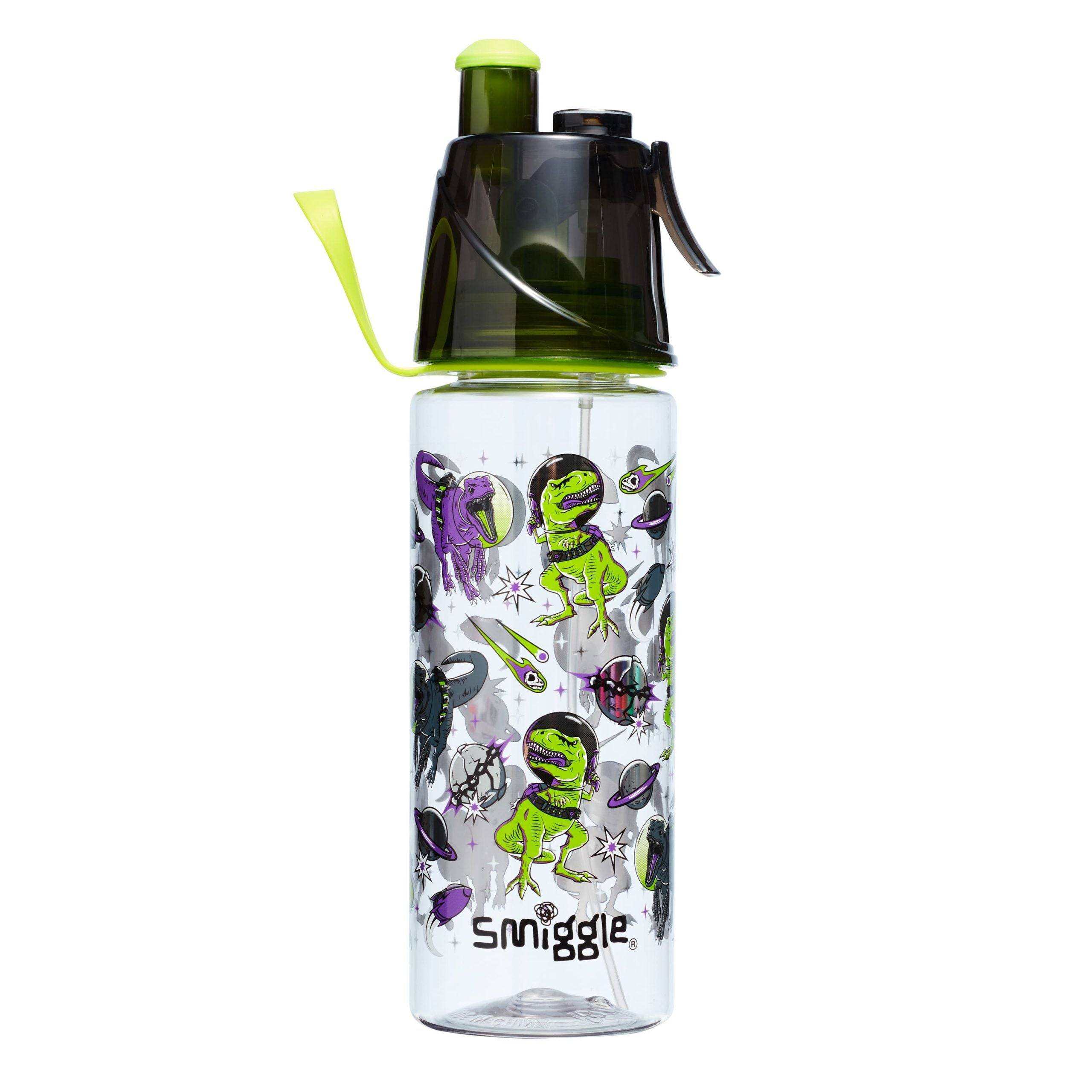 Smiggle - Su Püskürtmeli Pipetli 560ML BPA İçermeyen Suluk-Dinossi