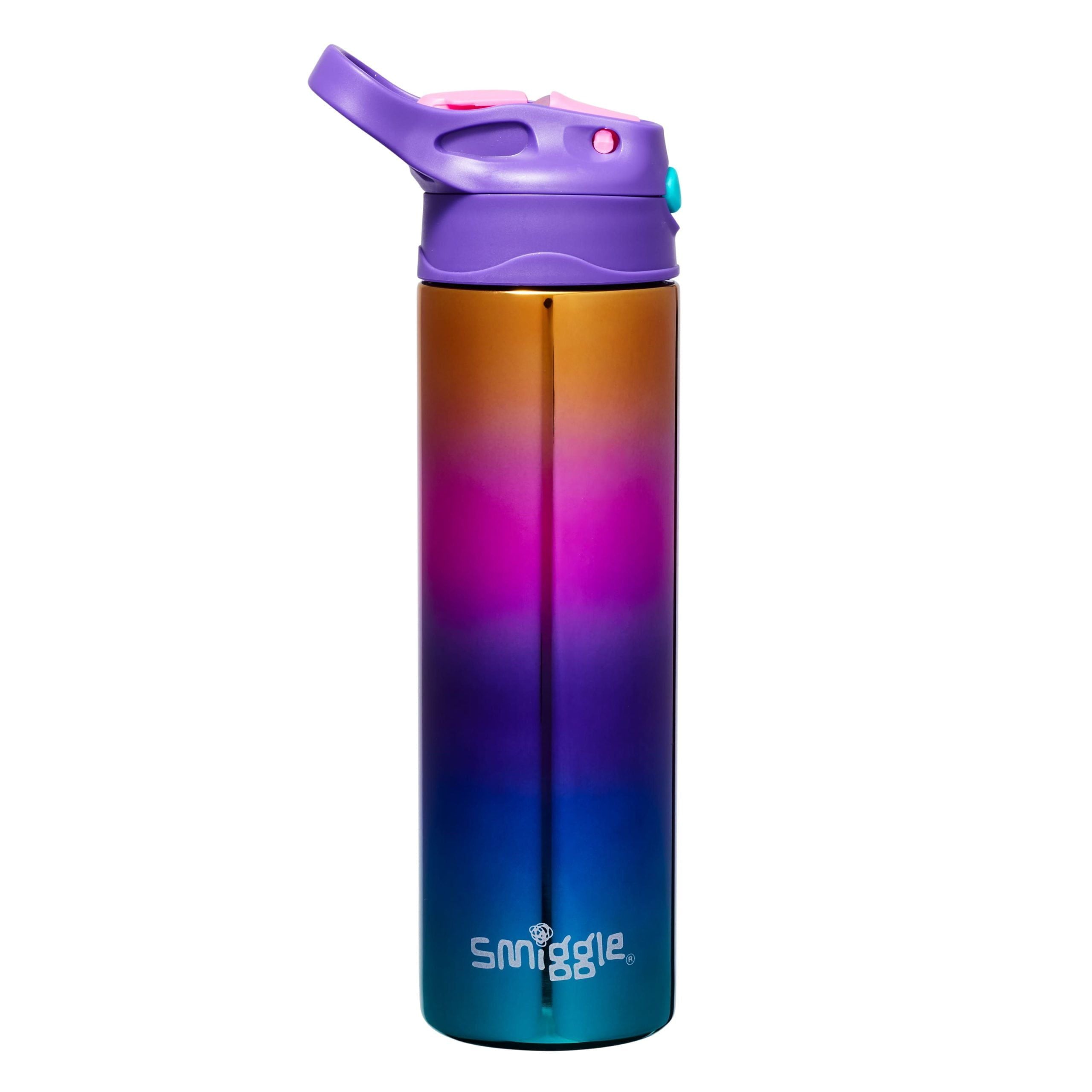 Smiggle - 520ML Paslanmaz Çelik Döner Ağızlı Matara-Dinossi