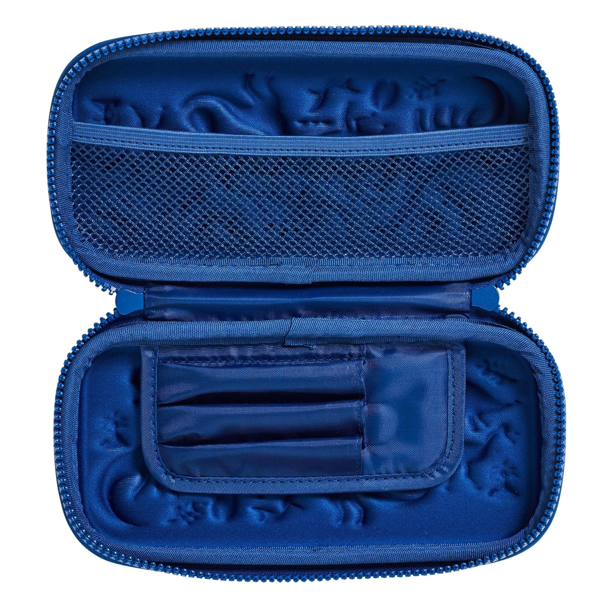 Smiggle - 3D Kabartmalı Hardtop Mavi Küçük Kalem Kutusu-Dinossi