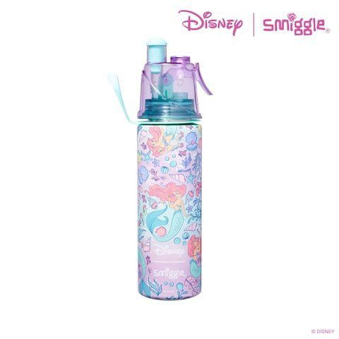 Smiggle - Disney Princess Su Püskürtmeli Paslanmaz Çelik Spritz Matara 500Ml-Dinossi