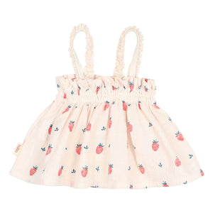 Búho - Organic Cotton Strawberry Top | Powder Pink