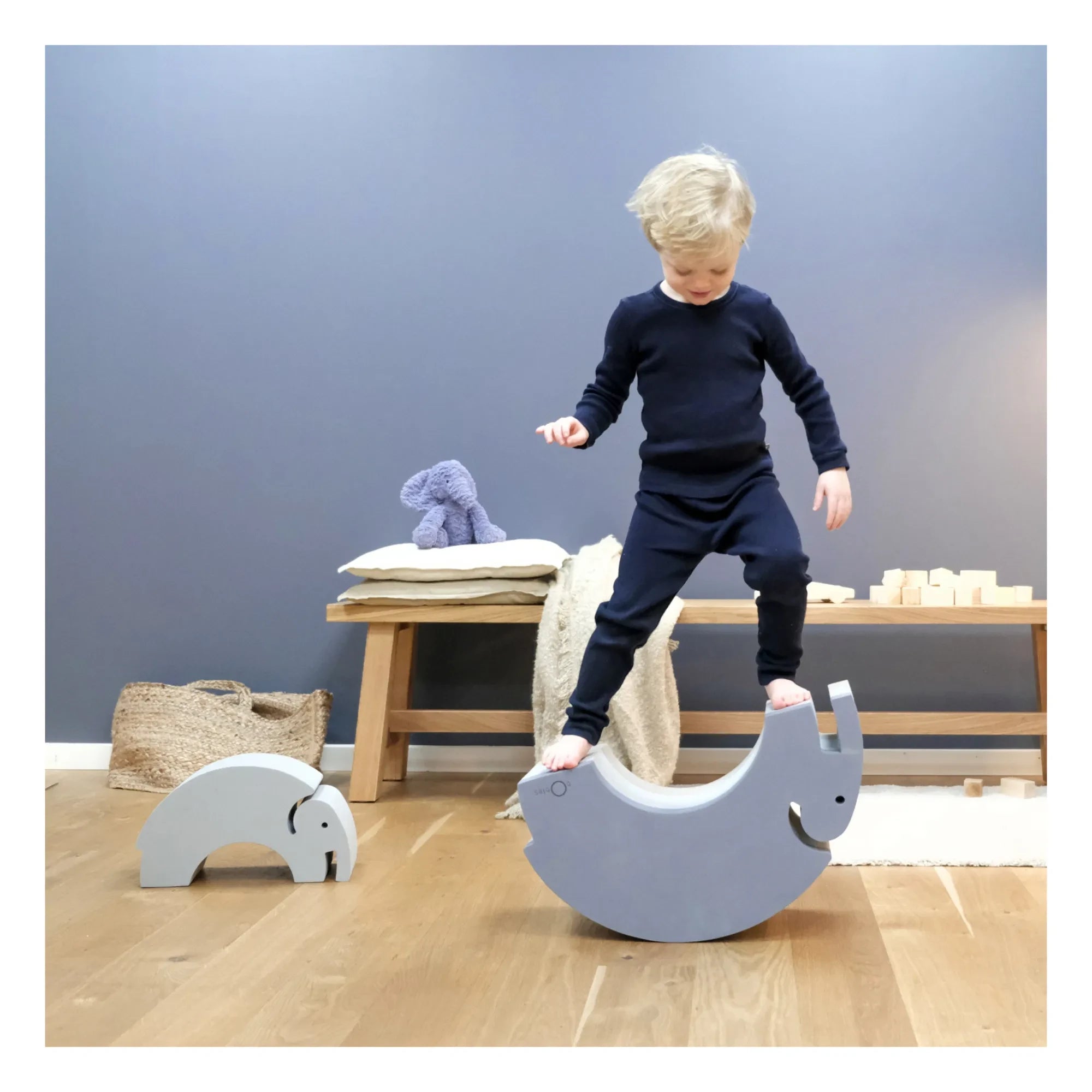 BObles - Elephant EVA Rocking Furniture | Blue
