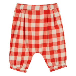 Emile et Ida - Vichy Organic Cotton Sarouel Pants | Red