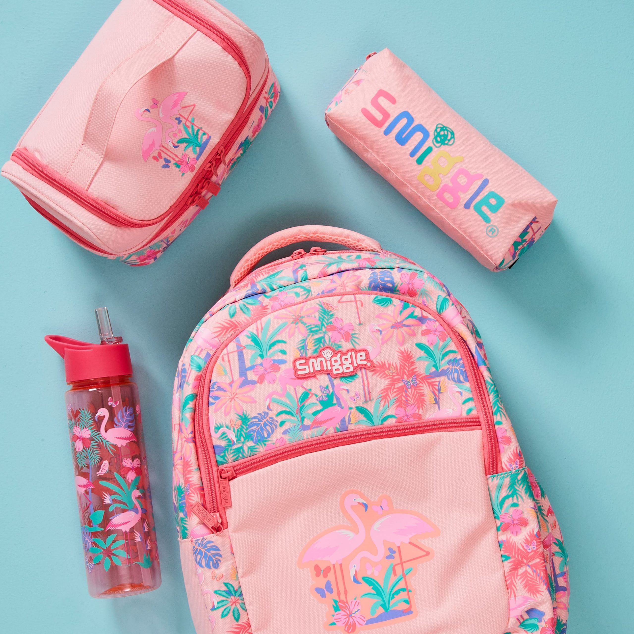 Smiggle - Neat 750 ML Flamingolar Pipetli Suluk-Dinossi