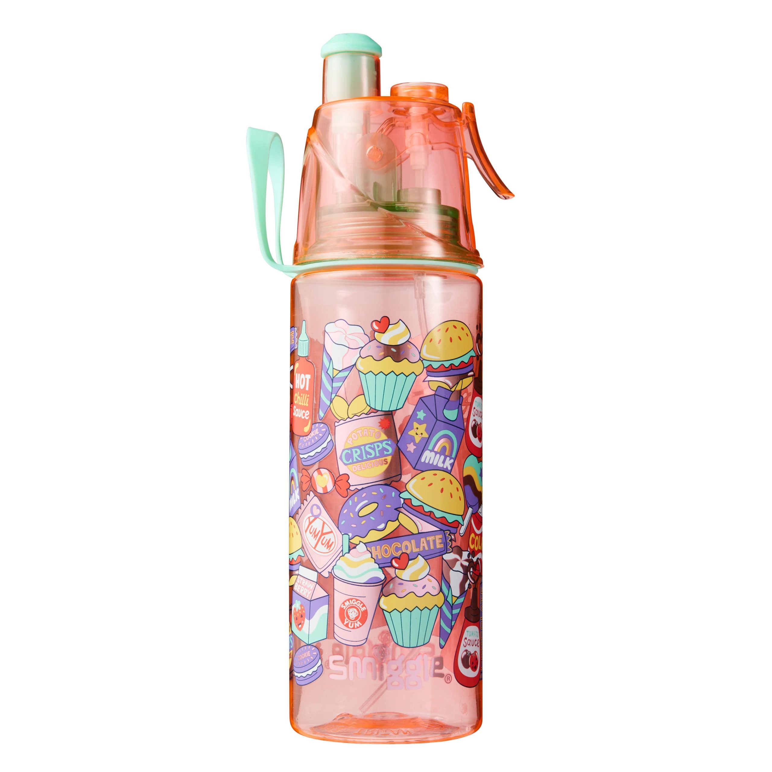Smiggle - Ziggy Spritz Su Püskürtmeli 560ML BPAsız Otomatik Suluk-Dinossi