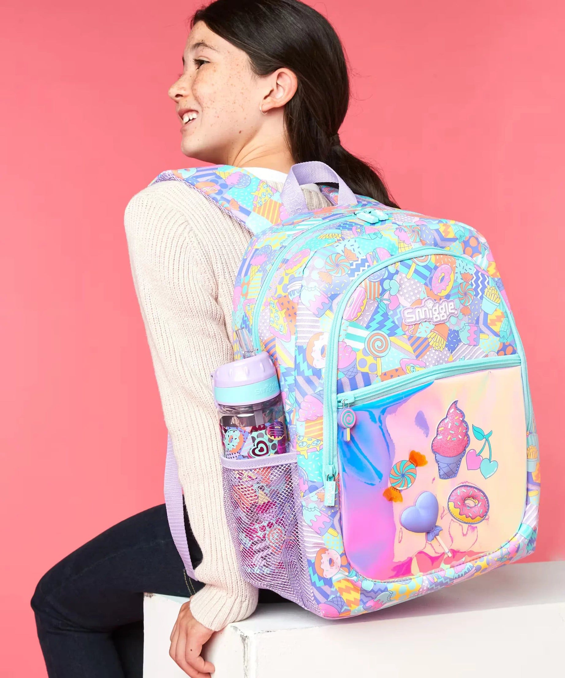 Smiggle - Away 3'lü Okul Çanta Seti-Dinossi
