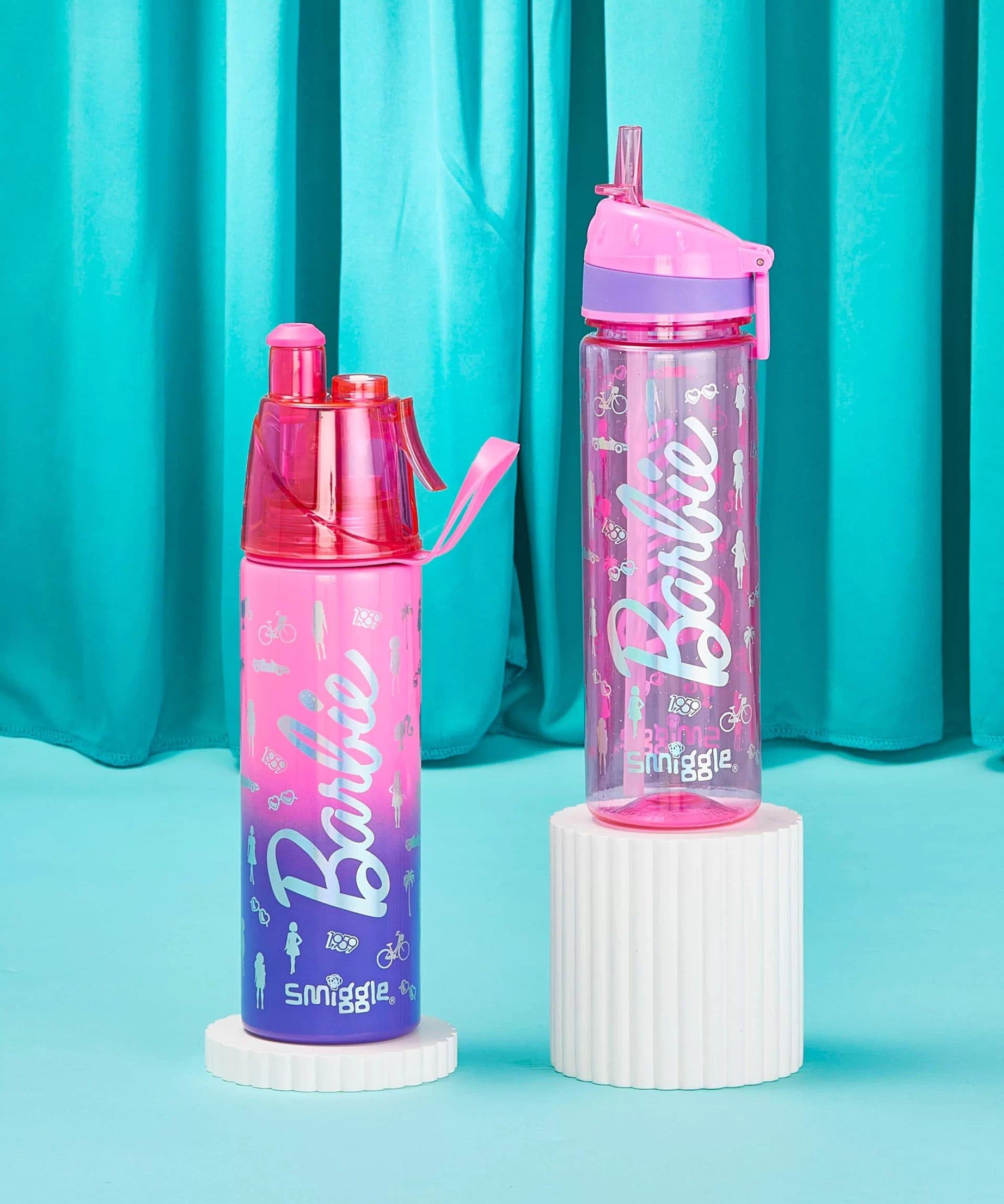Smiggle - Barbie 650 ML BPA'sız Pipetli Suluk-Dinossi