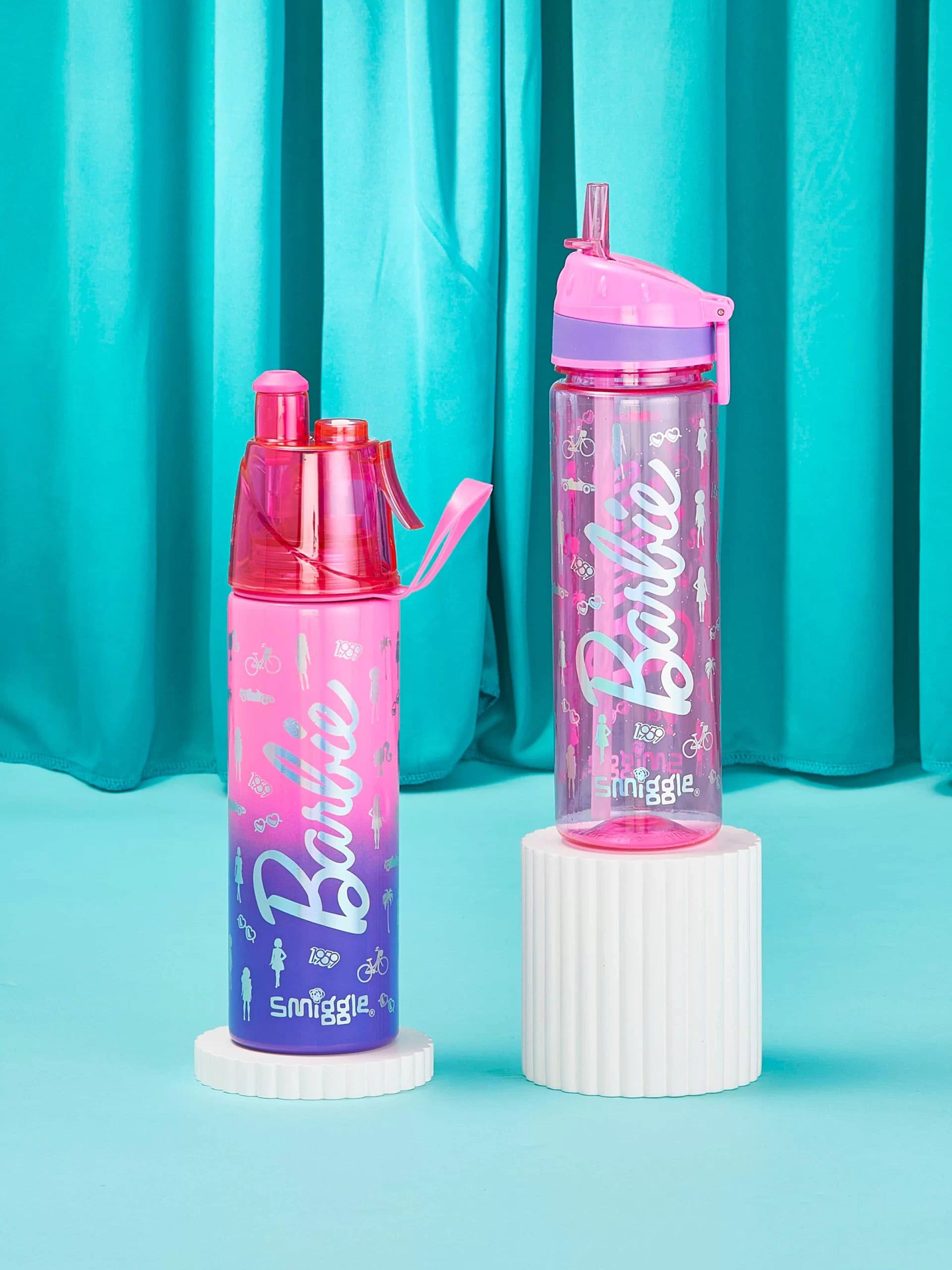Smiggle - Barbie 650 ML BPA'sız Pipetli Suluk-Dinossi