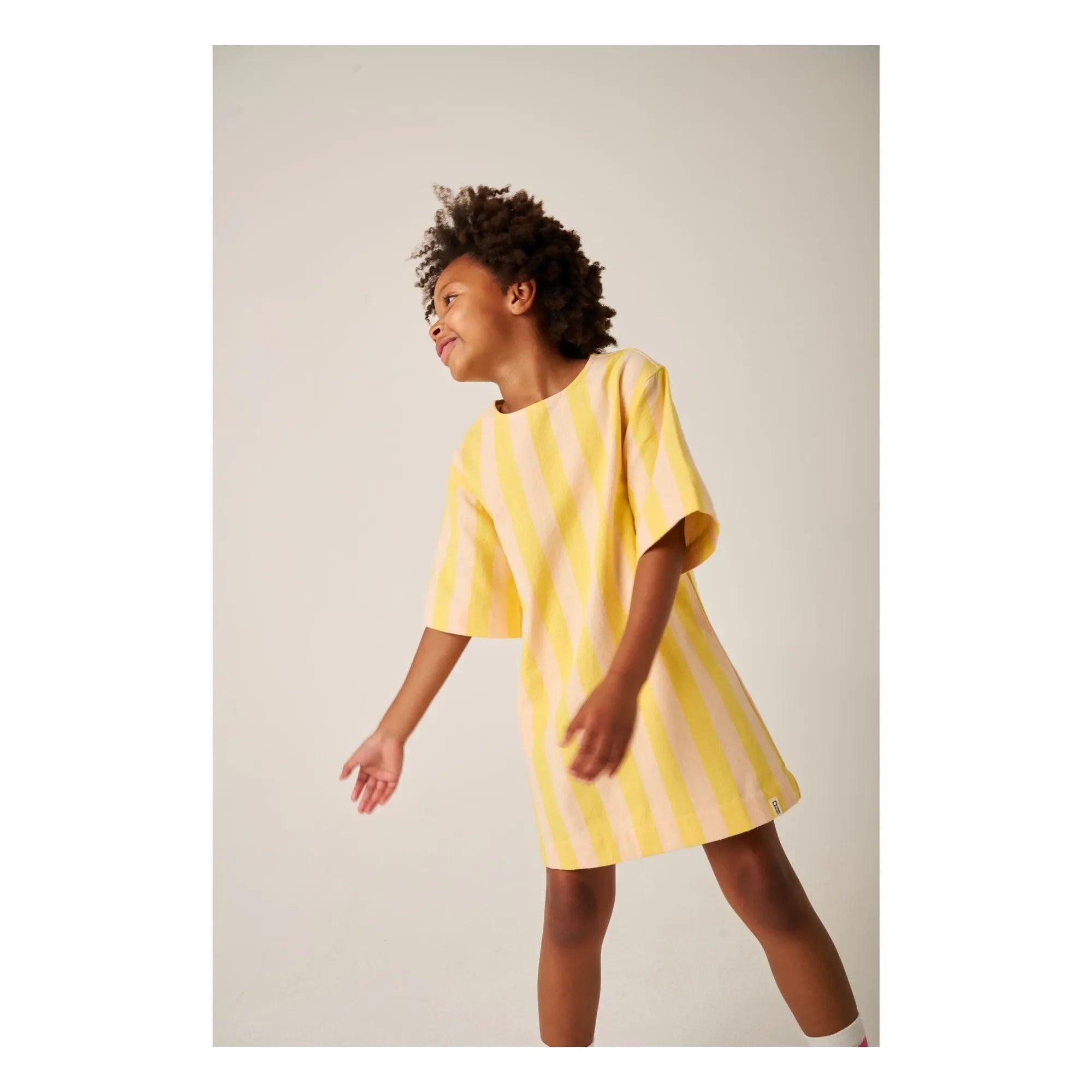 Tumble N'Dry - Primavera Striped T-Shirt Dress | Yellow