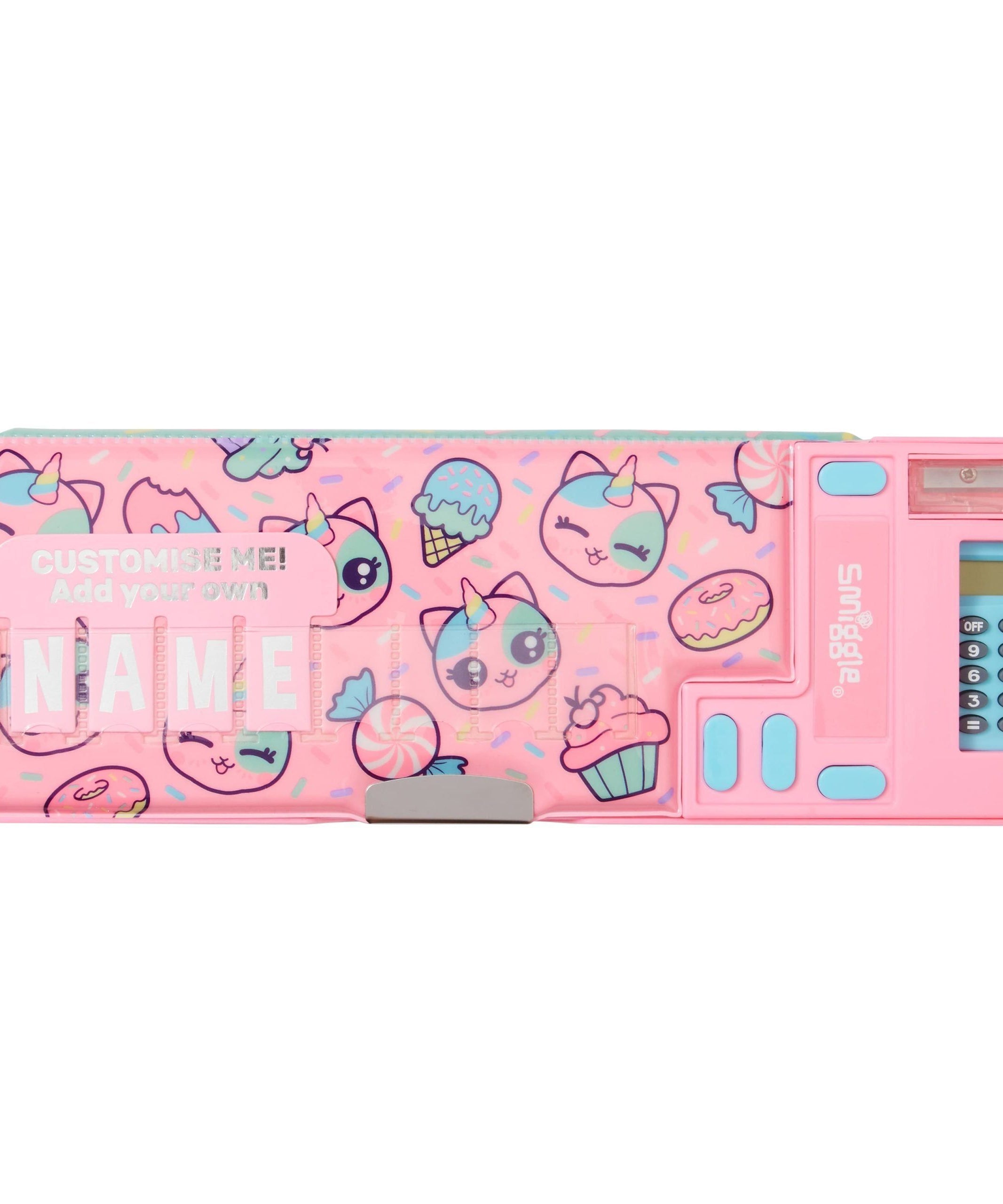 Smiggle - Budz Pencil Case with Calculator and Automatic Mechanism