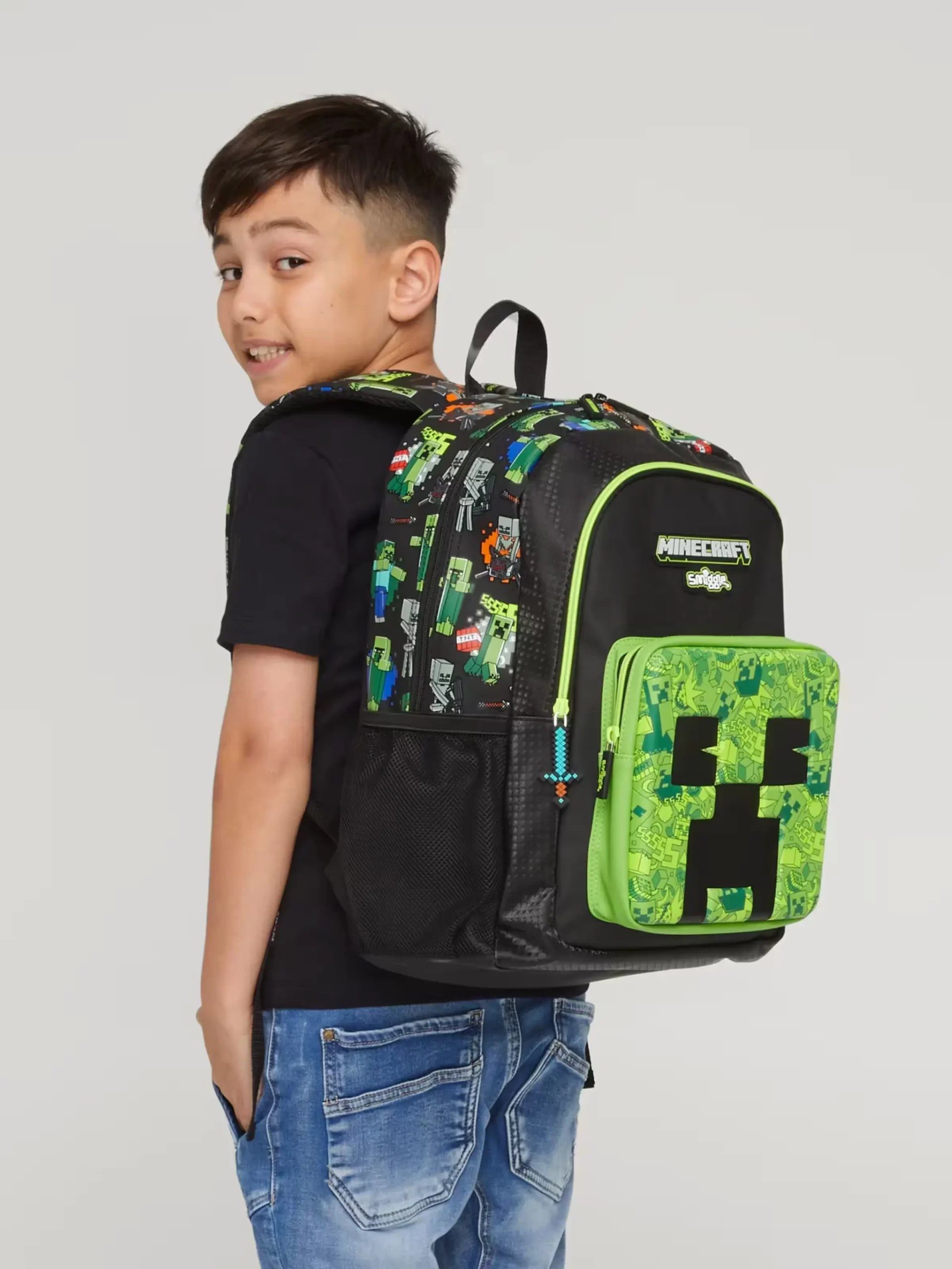 Smiggle - Minecraft Klasik Sırt Çantası-Dinossi