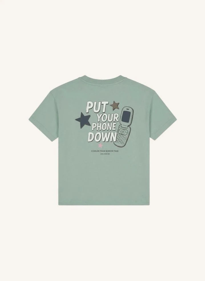 Cos I Said So - "Put Your Phone Down" T-shirt | Grey blue