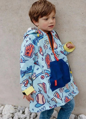 Hello Hossy - Baseball Game Rain Poncho | Blue