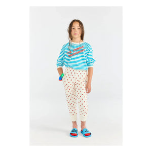 The Animals Observatory - Anteater Striped Organic Cotton T-Shirt | Blue