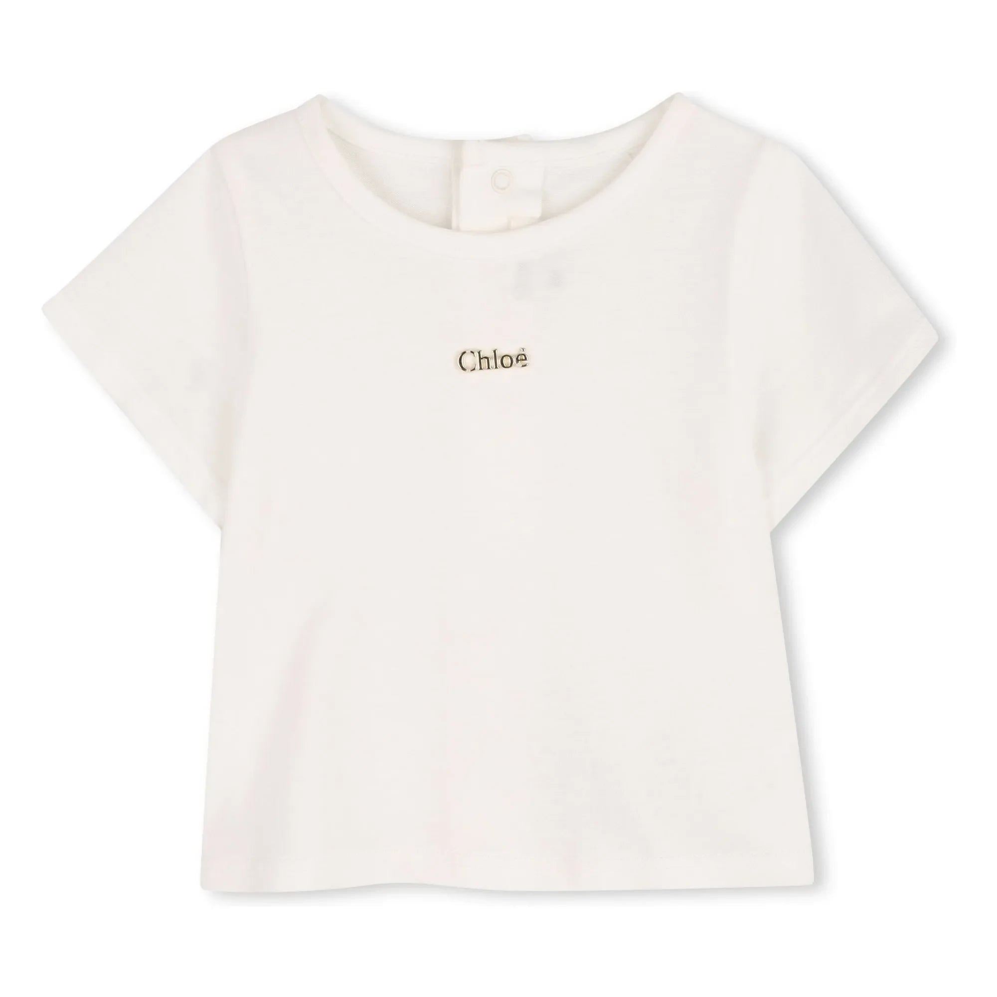 Chloé - Organic Cotton Overall and T-Shirt Set | Peach