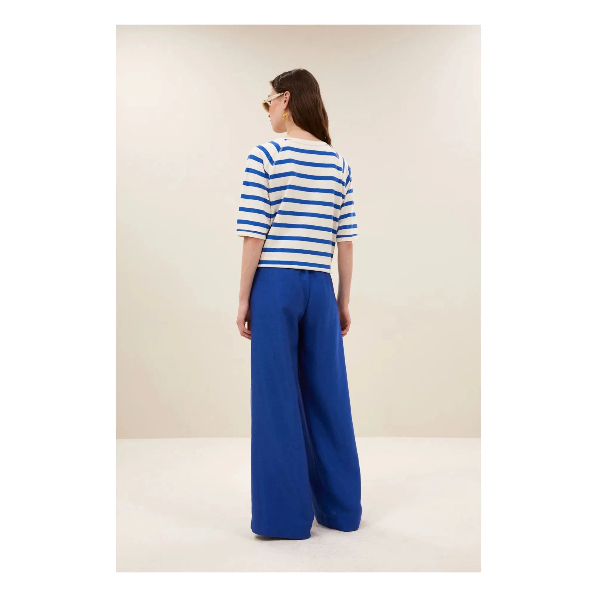 By Bar - Marinière Neva Organic Cotton T-shirt | Azure Blue