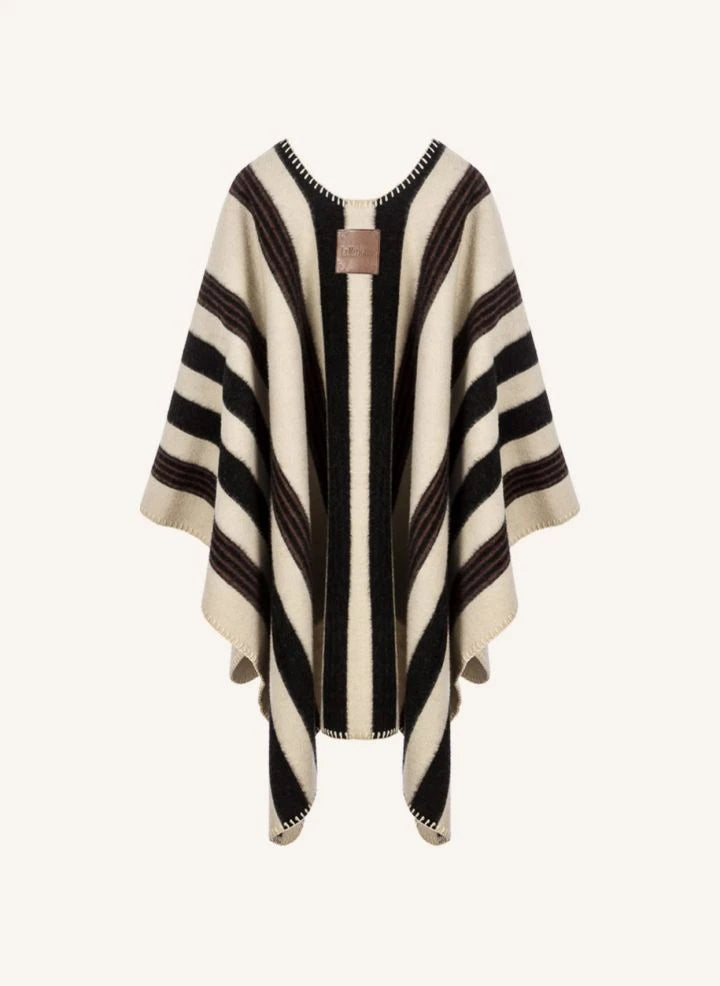 La Méricaine - Blackfeet Recycled Wool Cape | Ecru