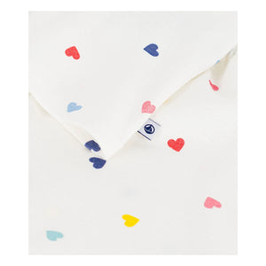 Petit Bateau - Heart Print Short Pajama Tank Top | White