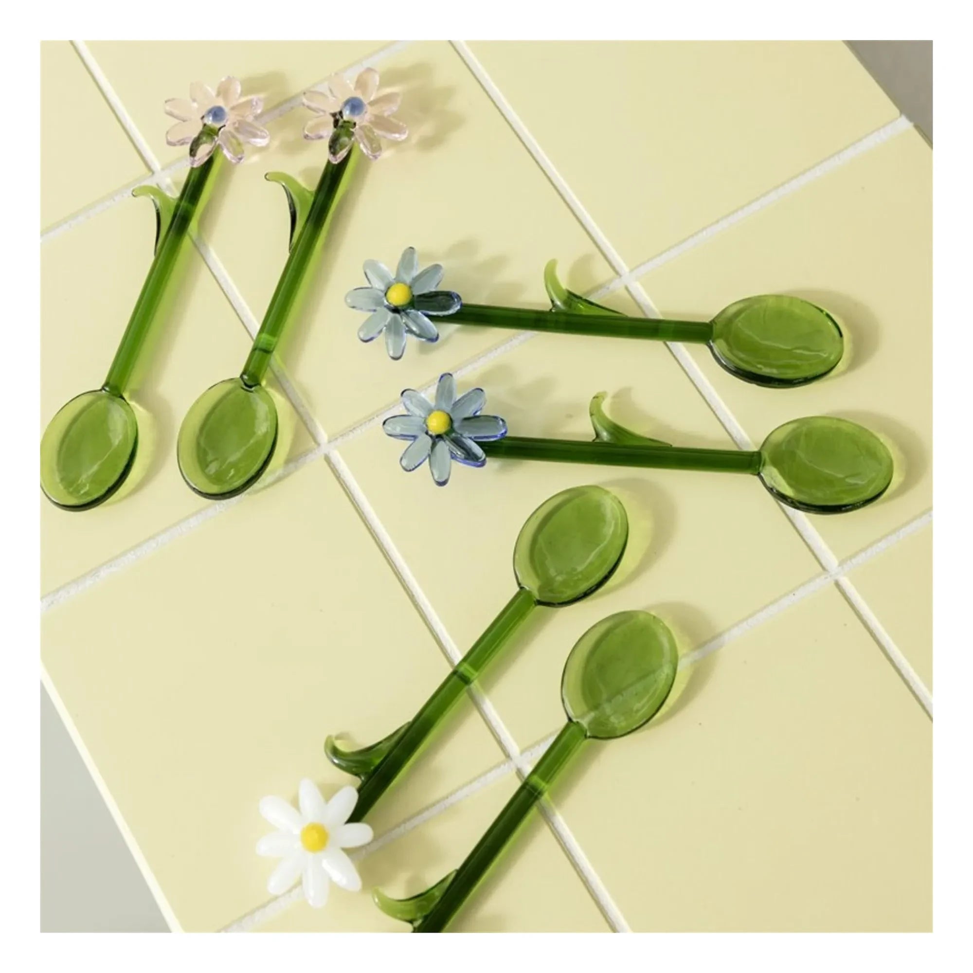 &Klevering - Spoons Flora - Set of 2 | White