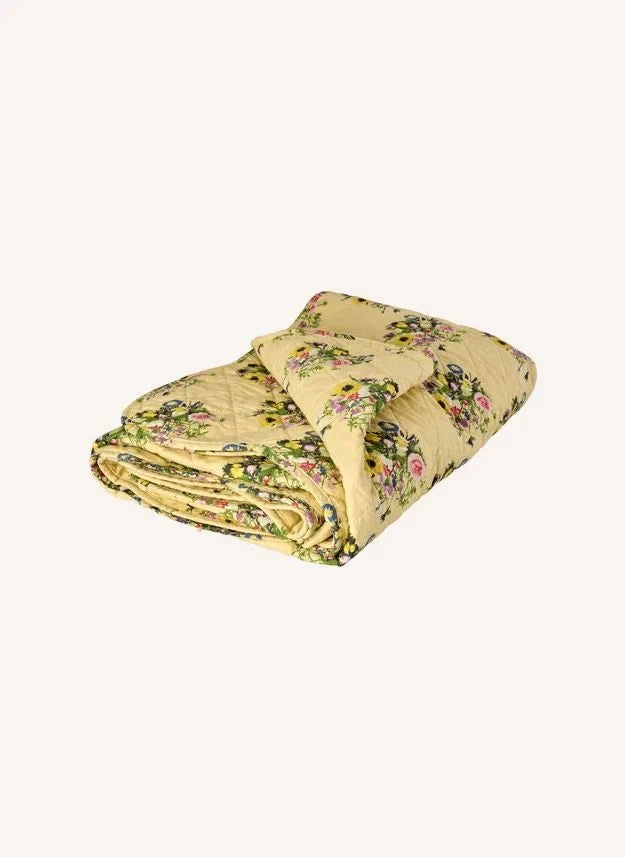 Rice - Buket Quilted Blanket | Pale Yellow