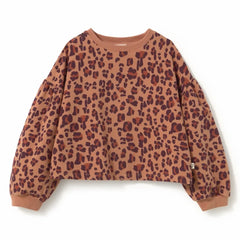 Cozmo - Elia Leopard Organic Cotton Sweatshirt | Coral