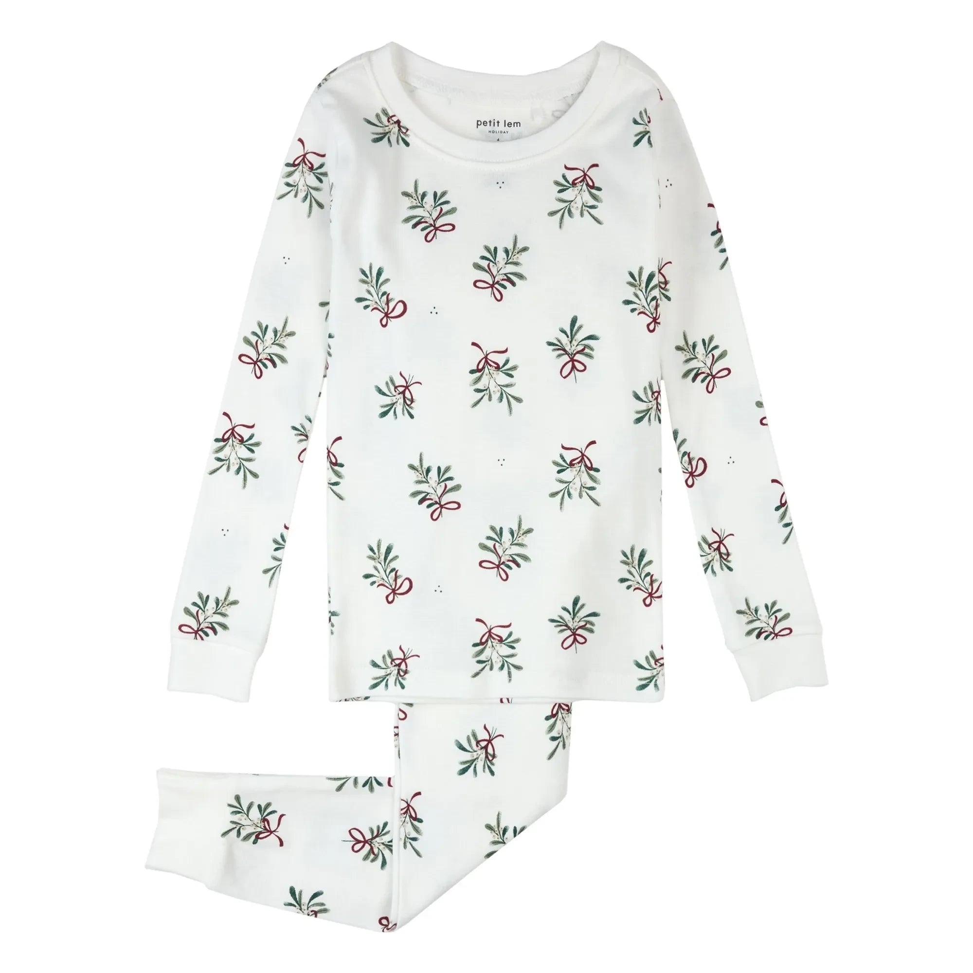 Petit Lem - Goosefoot Organic Cotton Pajamas | White