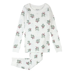 Petit Lem - Goosefoot Organic Cotton Pajamas | White