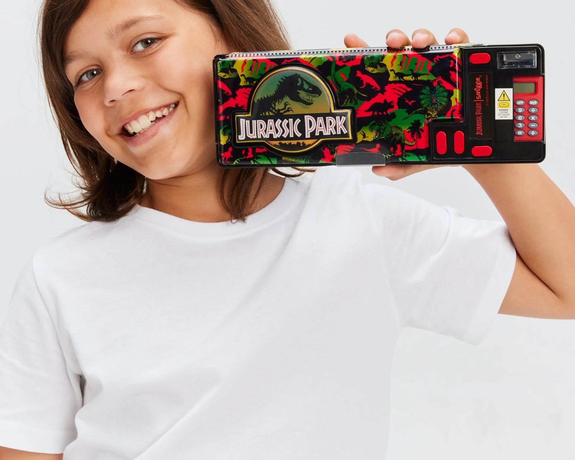 Smiggle - Jurassic Park Hesap Makineli Otomatik Kalem Kutusu-Dinossi