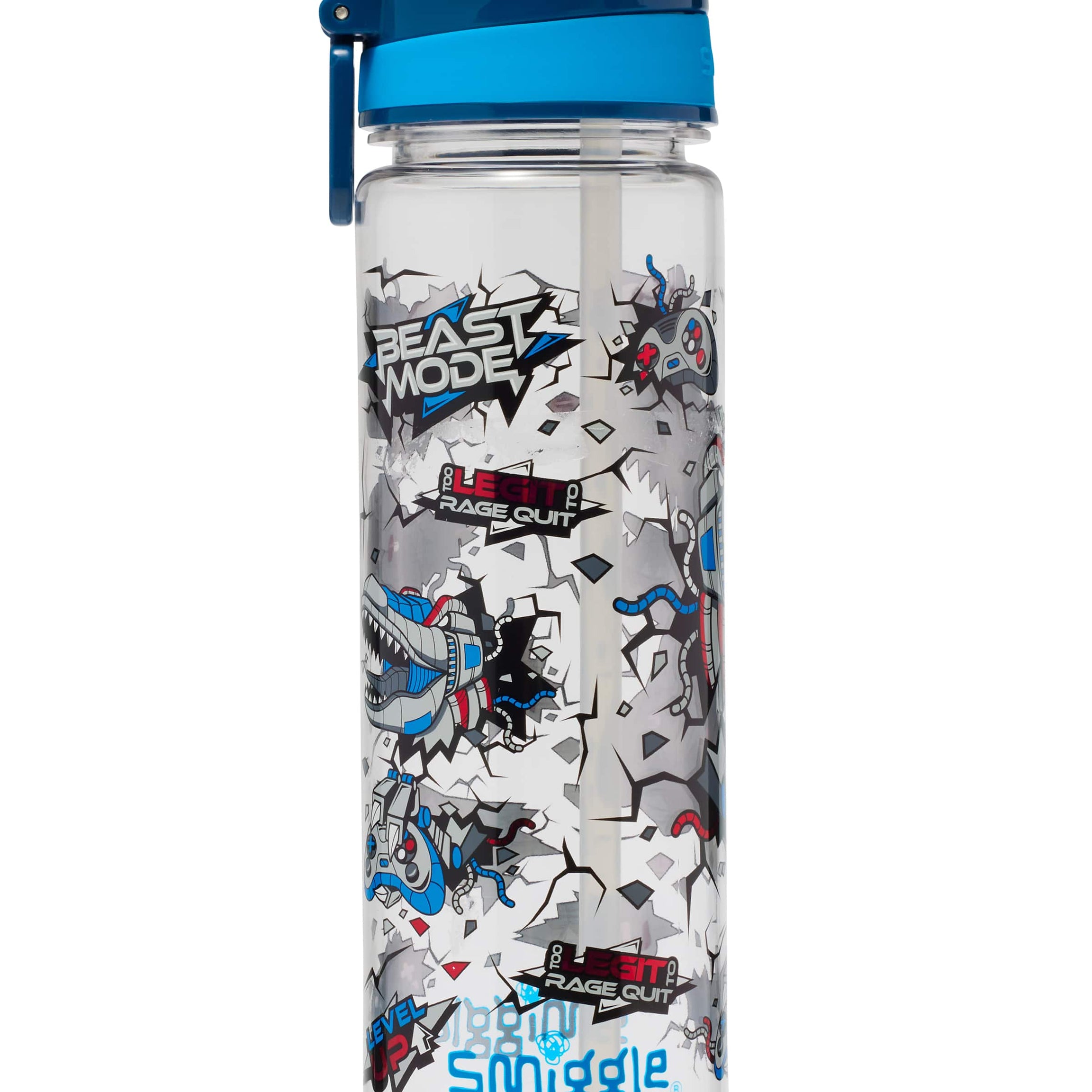 Smiggle - Fly High BPAsız 650ML Pipetli Suluk-Dinossi