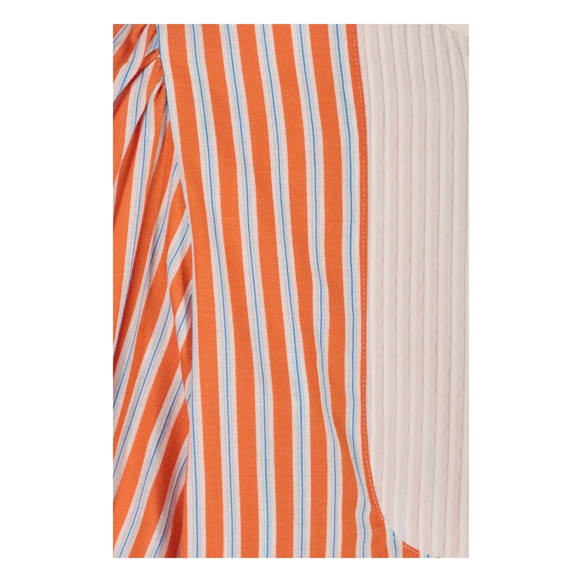 Maria de la Orden - Dimitra Cotton Striped Blouse | Orange