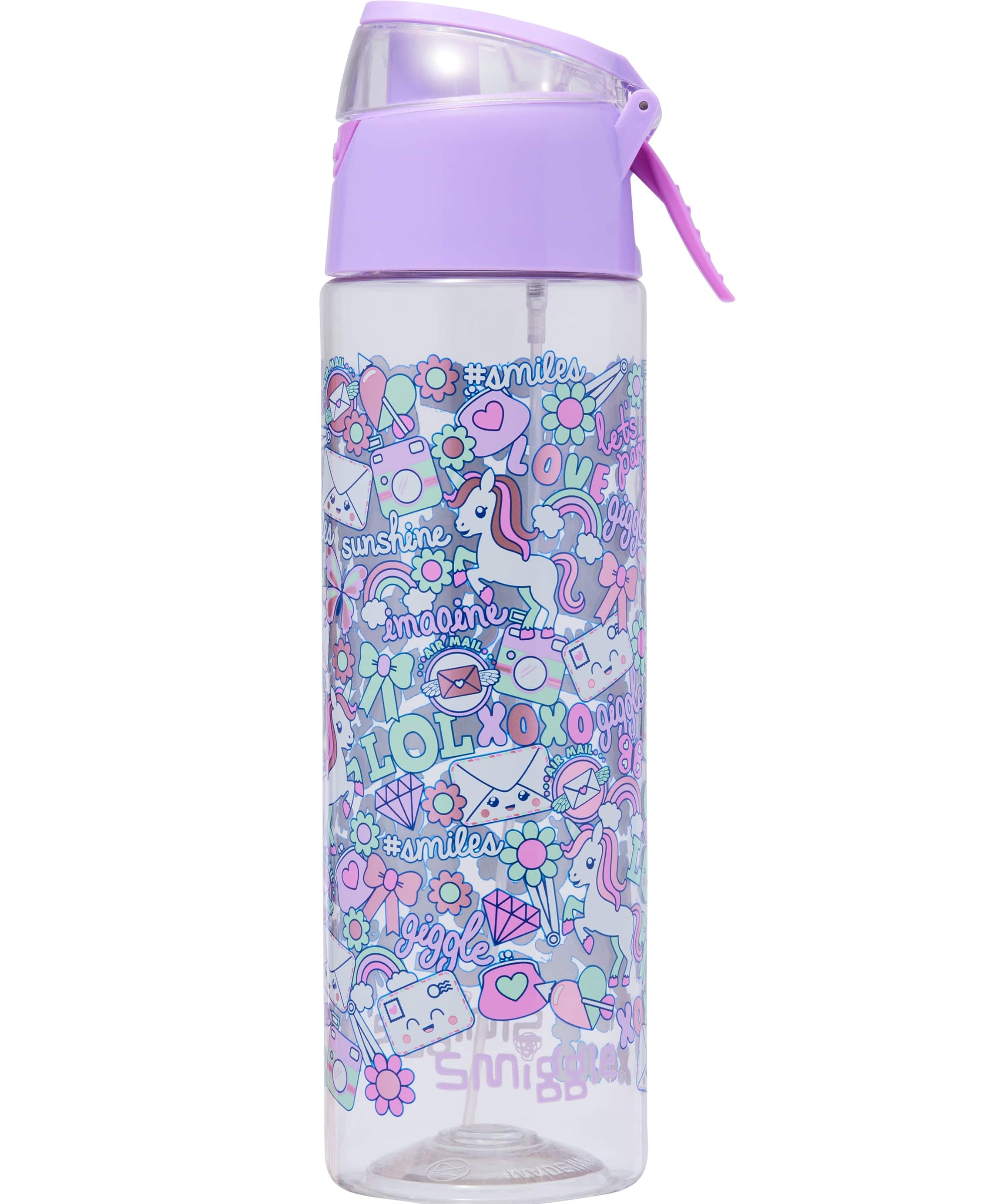 Smiggle - Amaze Su Püskürtmeli 750ML Otomatik Suluk-Dinossi
