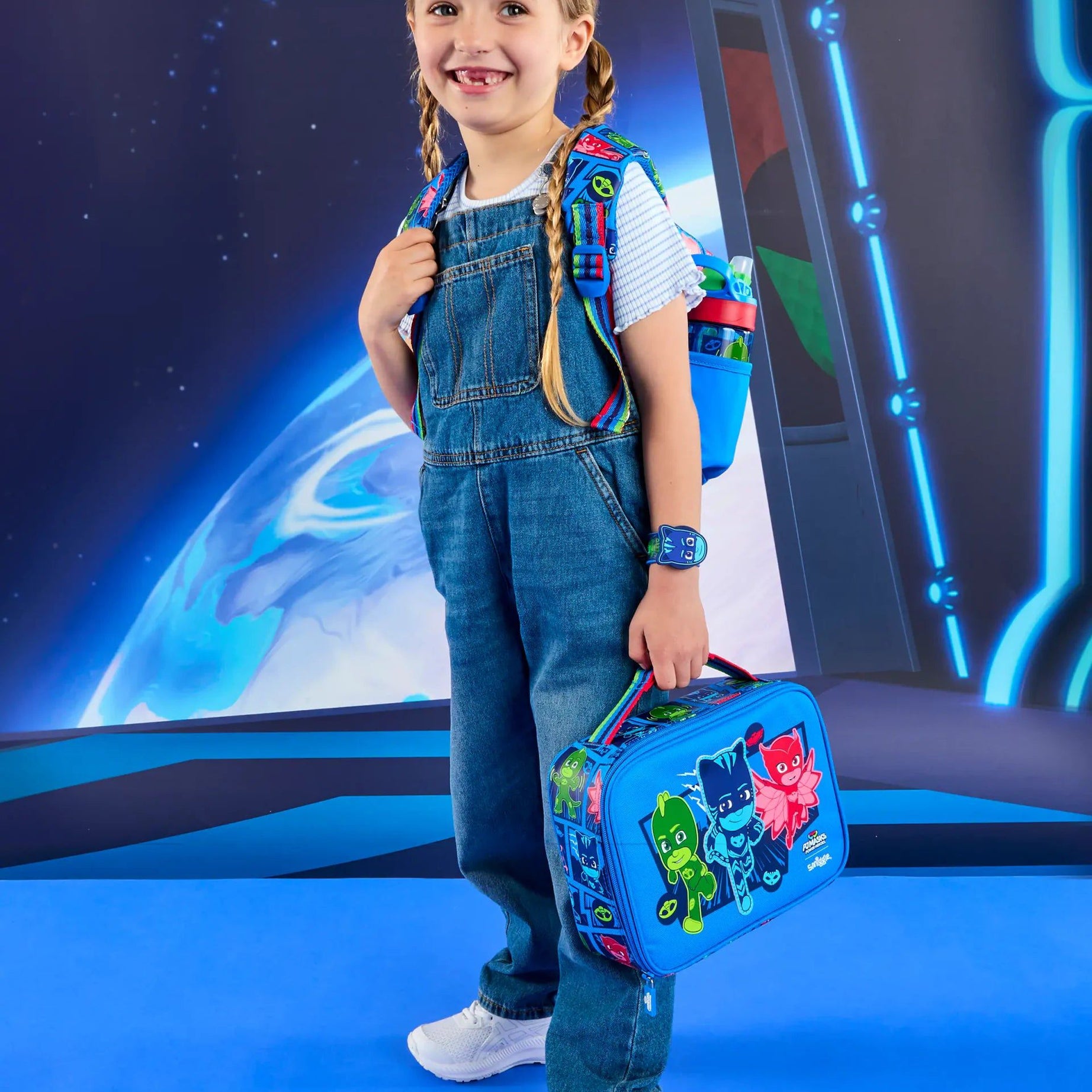 Smiggle - PJ Mask Kare Beslenme Çantası-Dinossi