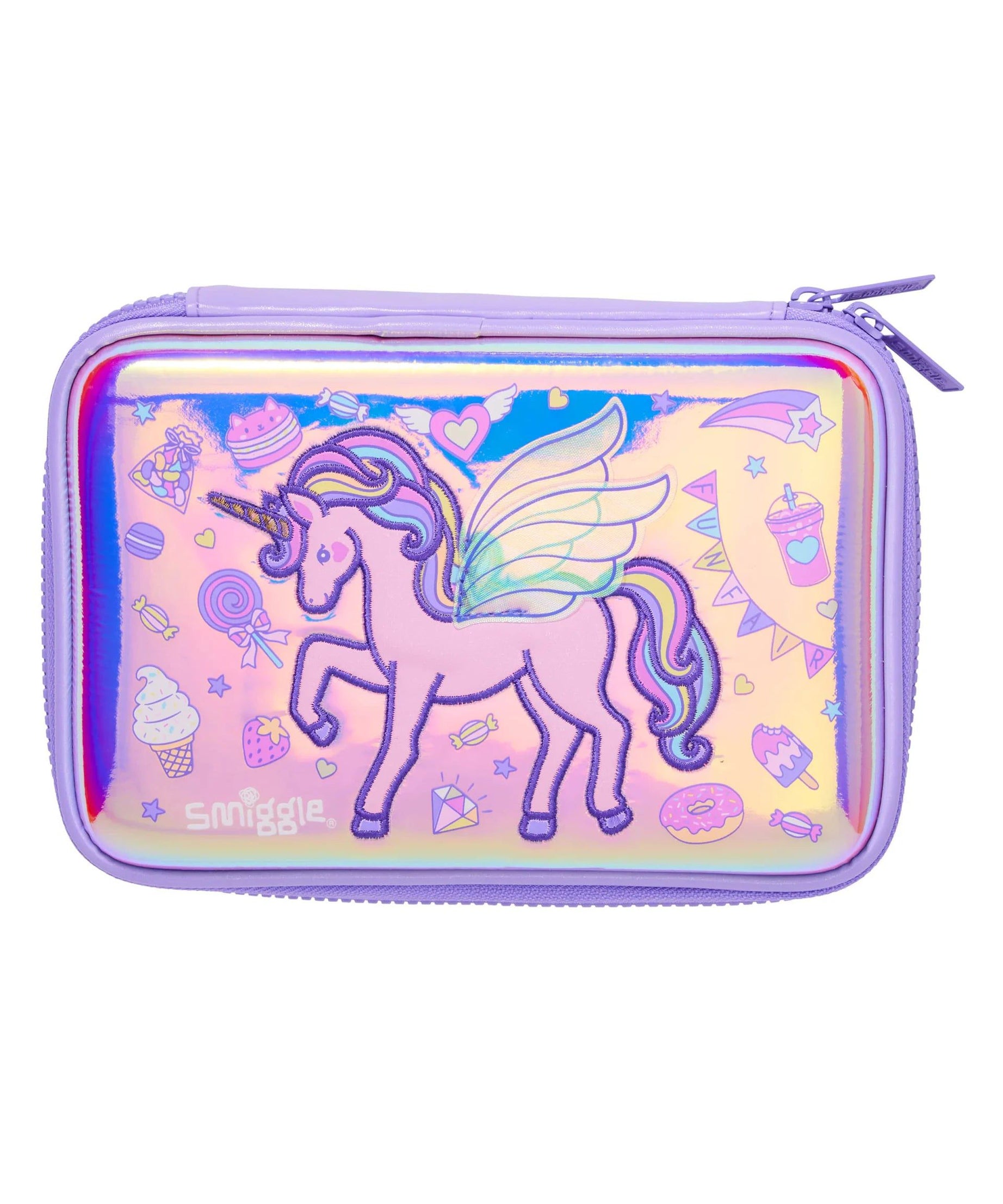 Smiggle - Fun Fair Hardtop Kalem Kutusu-Dinossi