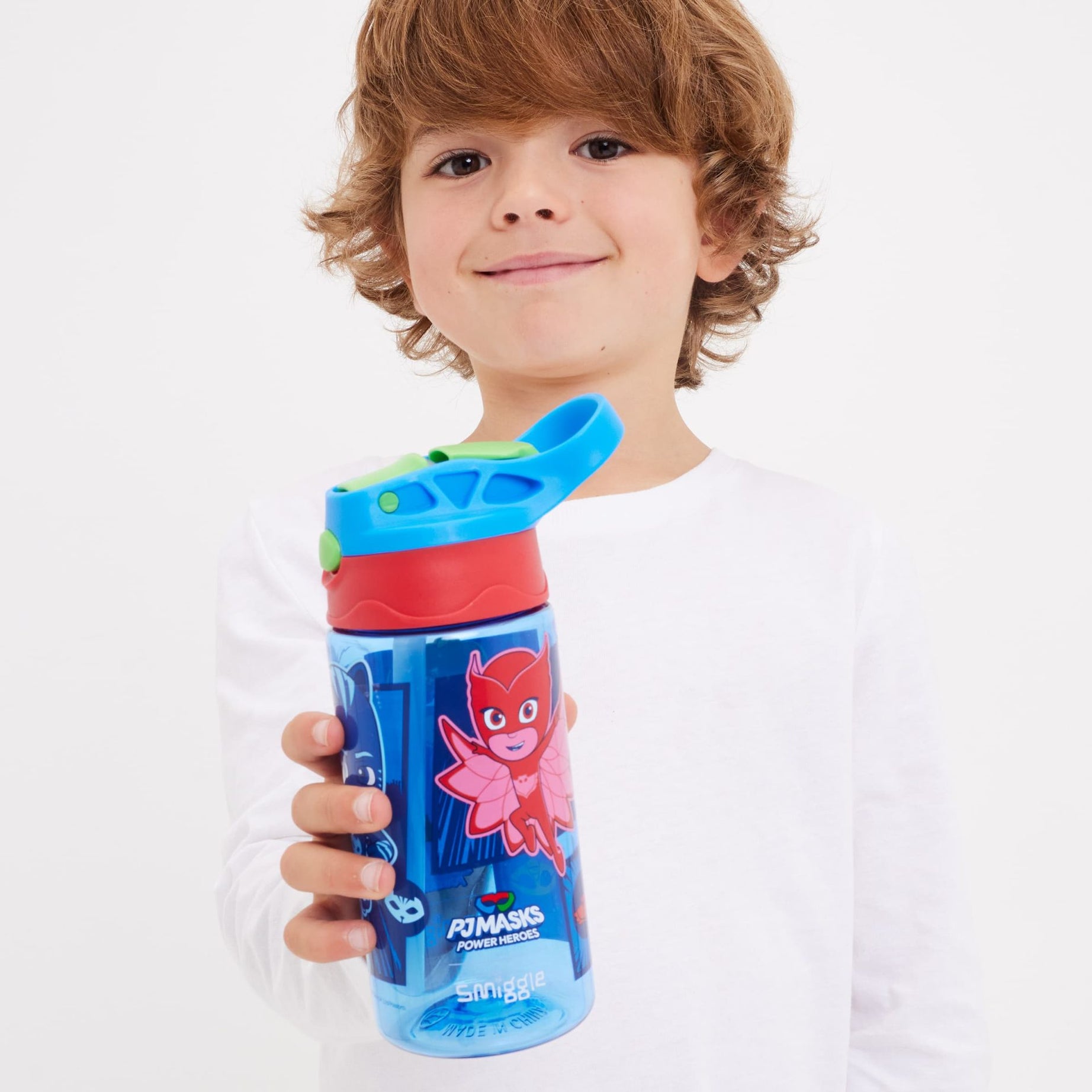 Smiggle - PJ Mask 440ML BPAsız Otomatik Pipetli Suluk-Dinossi