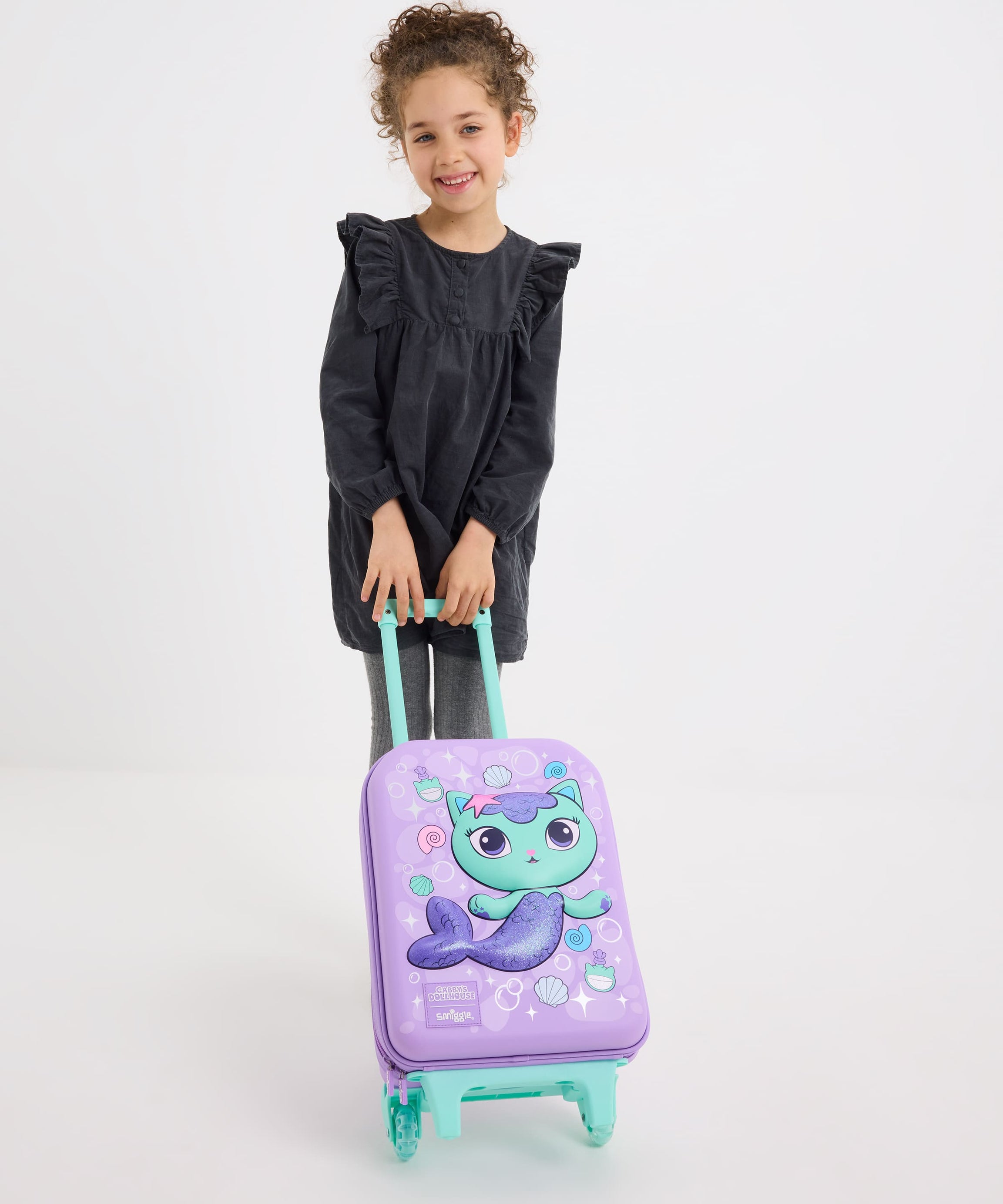 Smiggle - Gabbys Dollhouse Seyahat ve Okul Çekçekli Valiz Çantası-Dinossi