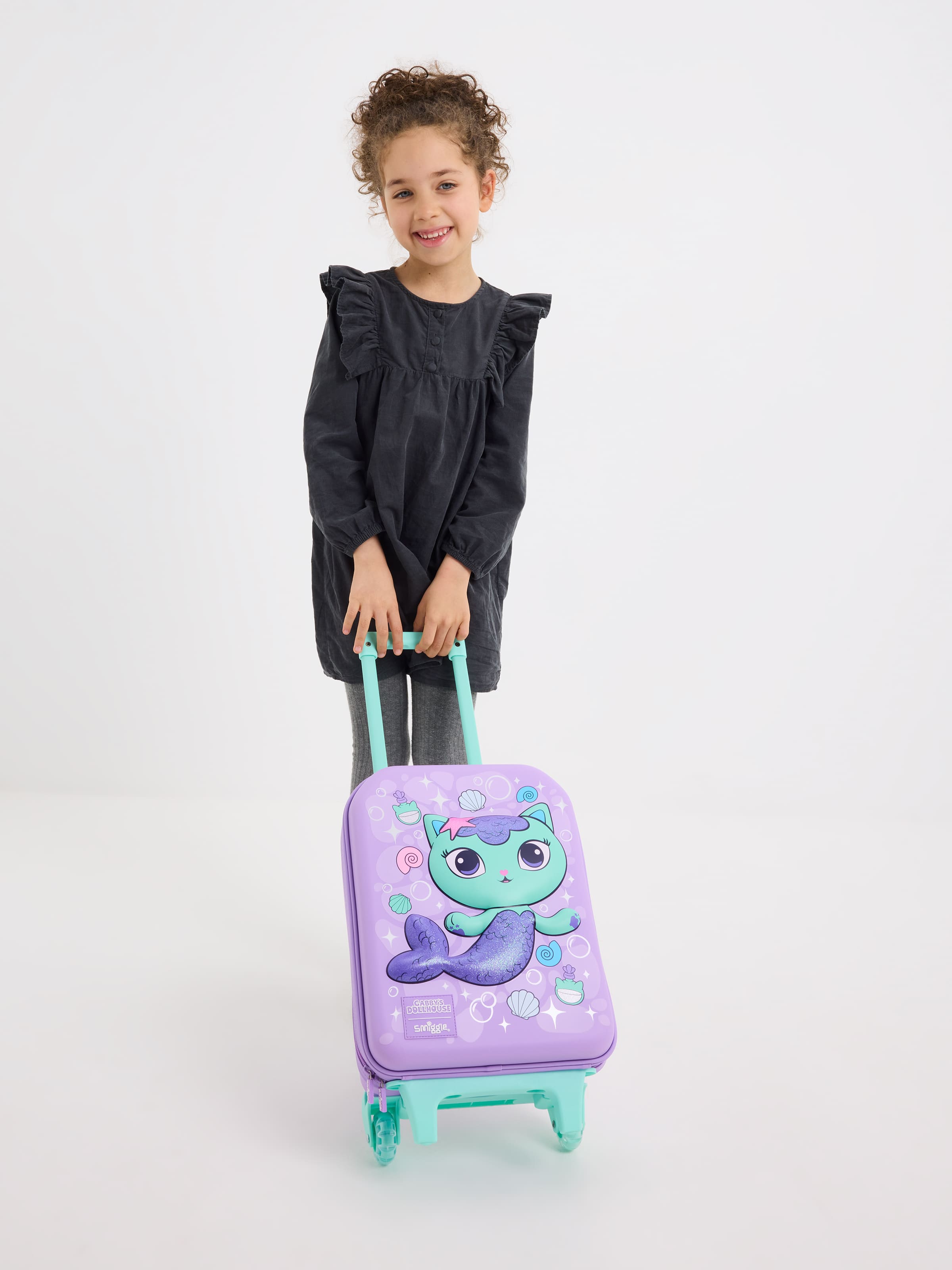Smiggle - Gabbys Dollhouse Seyahat ve Okul Çekçekli Valiz Çantası-Dinossi