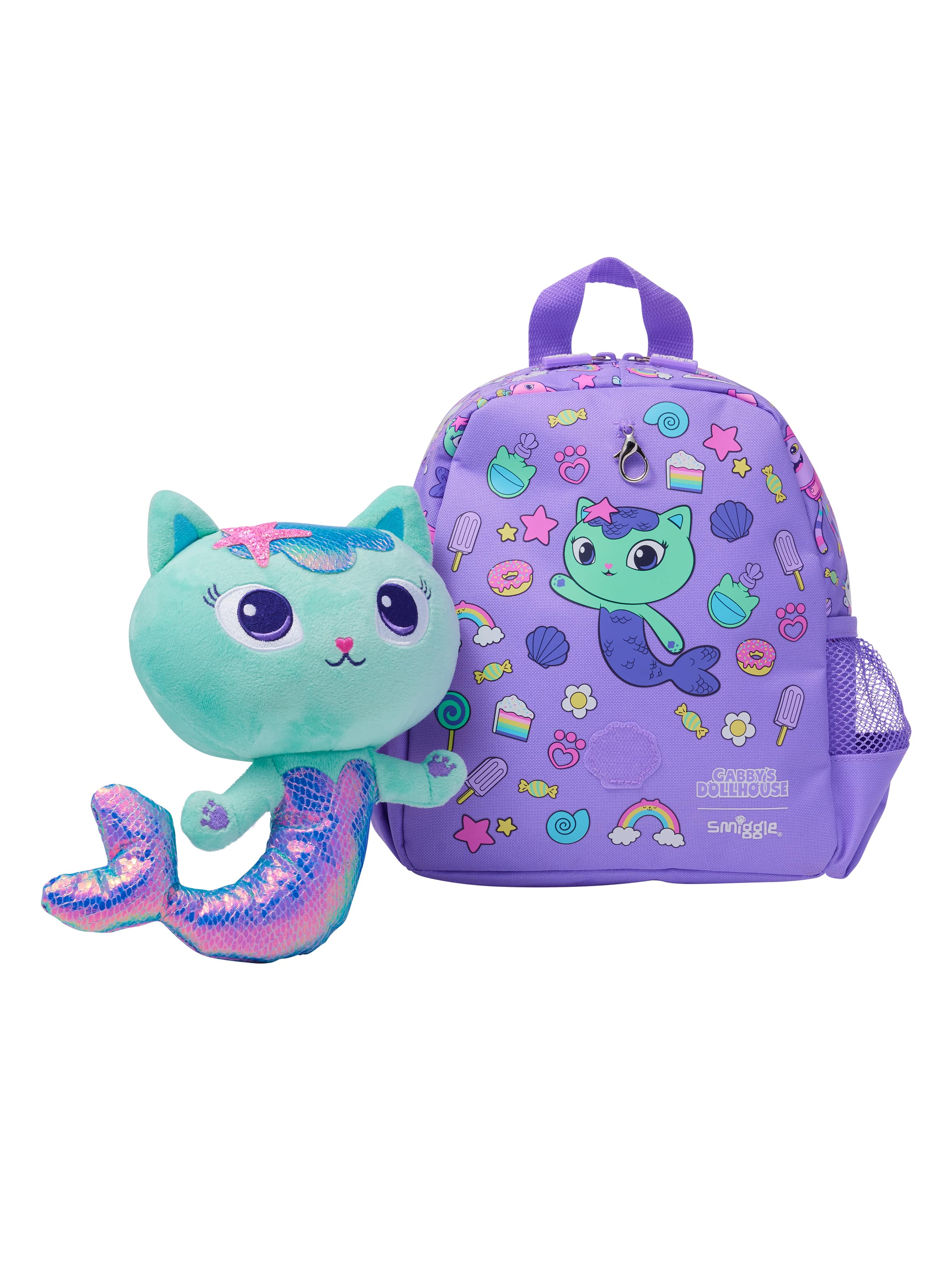 Smiggle - Gabbys Dollhouse Kreş Çıkarabilir Oyuncaklı Sırt Çantası-Dinossi