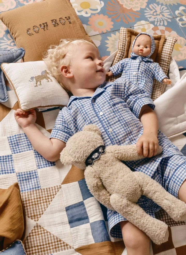 Minikane - Vintage Valiz: "The Cowboy and the Star," Editions Aimable x Minikane | Mavi Vichy Pamuklu
