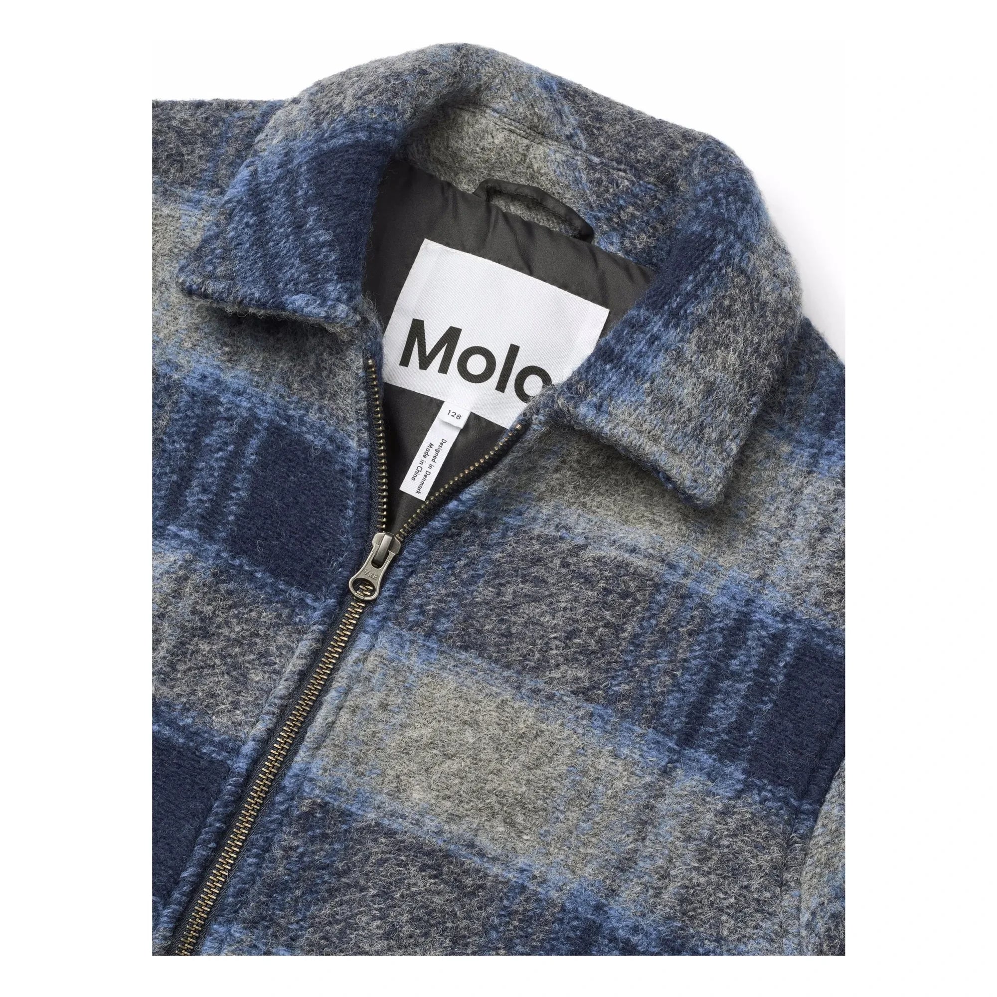 Molo - Hutton Kareli Ceket | Gri mavi