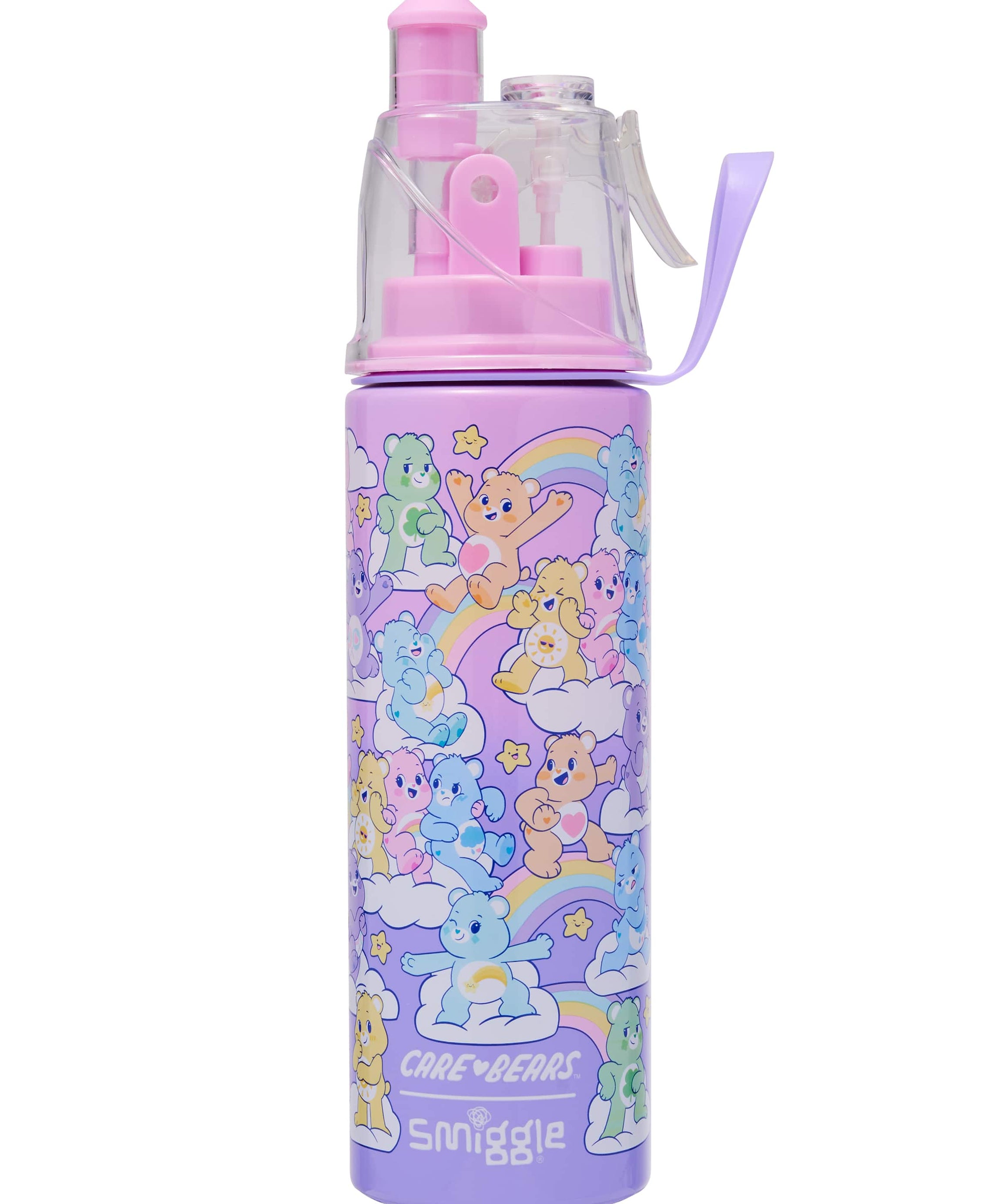 Smiggle - Care Bears Water Spray 500ML Steel Bottle