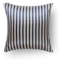 Emily's Pillow - Striped Printed Mulberry Silk Pillowcase | Navy Blue
