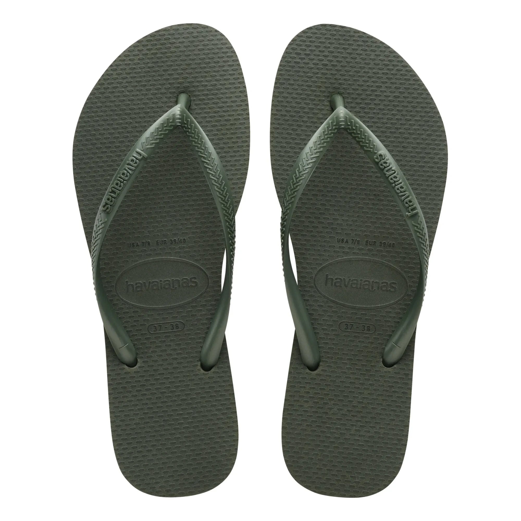 Havaianas - Thin Toe Post Flip Flops | Olive Green
