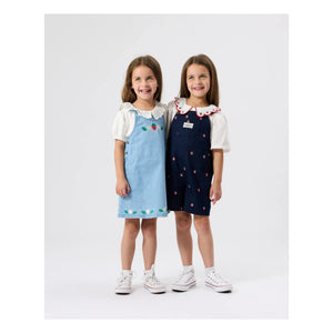 Goldie + Ace - Strawberry Denim Apron Dress | Blue