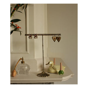Doing Goods - Frida Bamboo Recycled Brass Jewelry Holder | Gold Brown