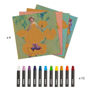 Djeco - Ballerina Oil Pastel Activity Set