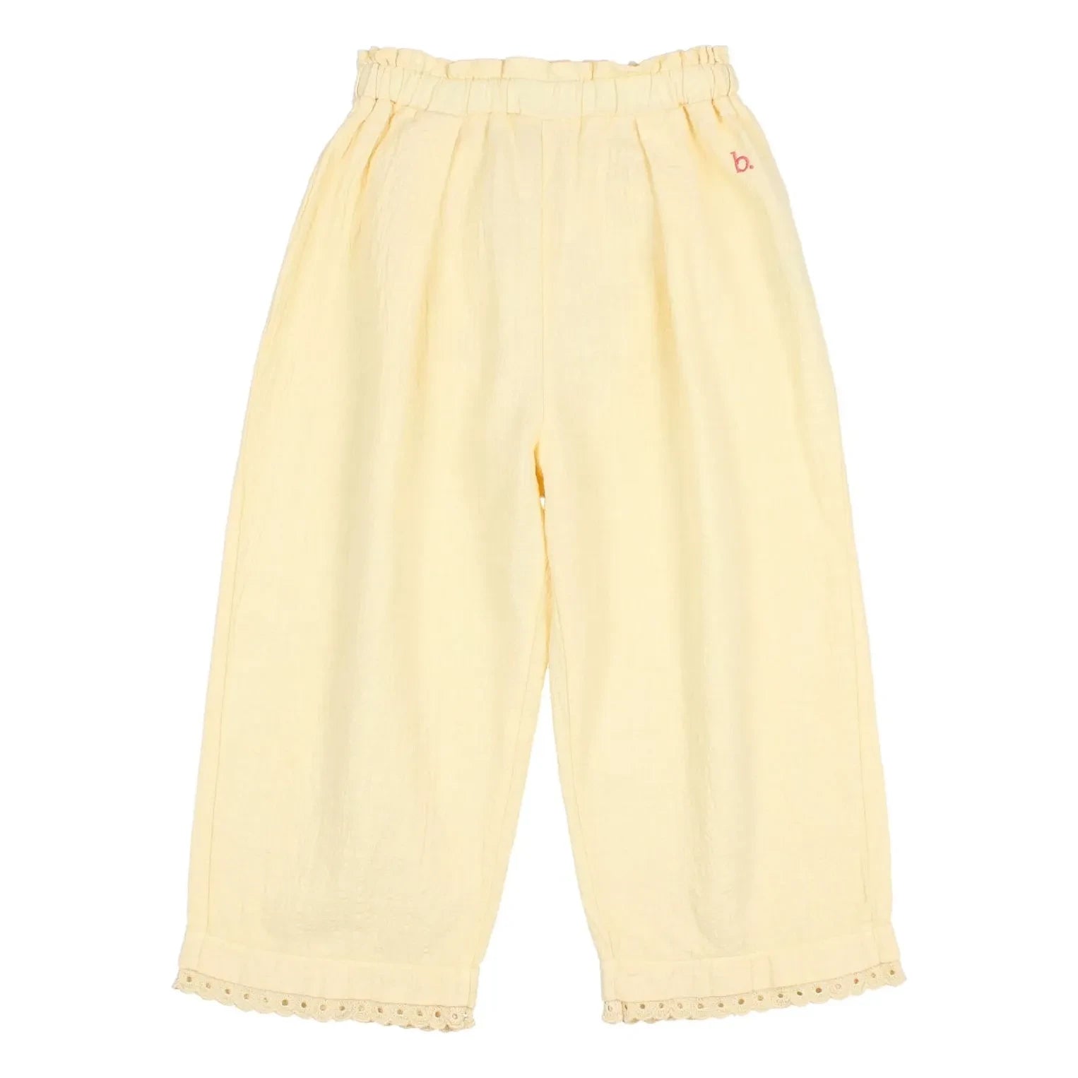 Búho - Organic Cotton Lace Pants | Yellow