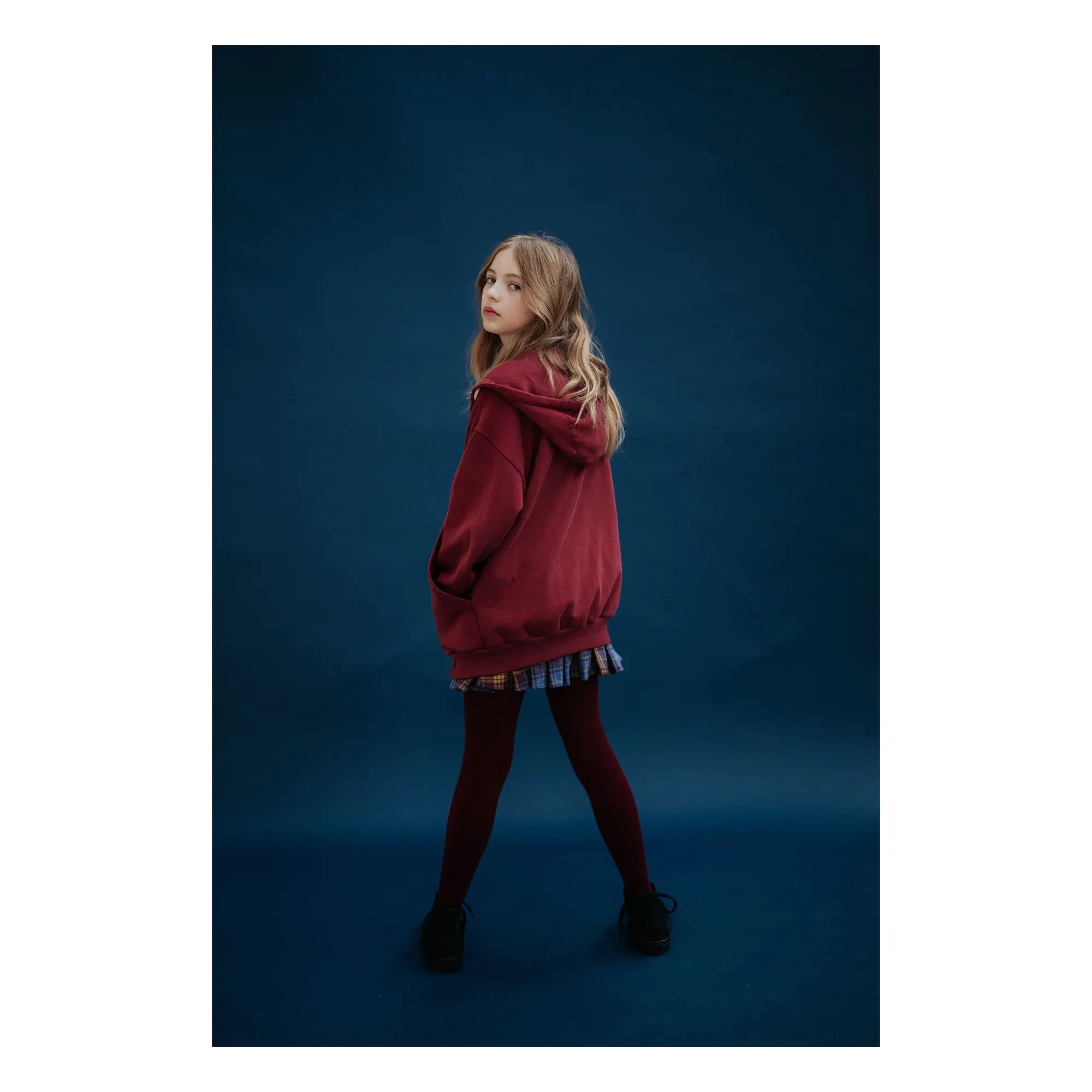 Repose AMS - Organic Cotton Zip-up Sweatshirt | Burgundy